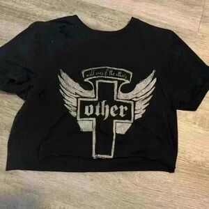 Thrasher UK the other ones  Graphic T-Shirt - Black cropped